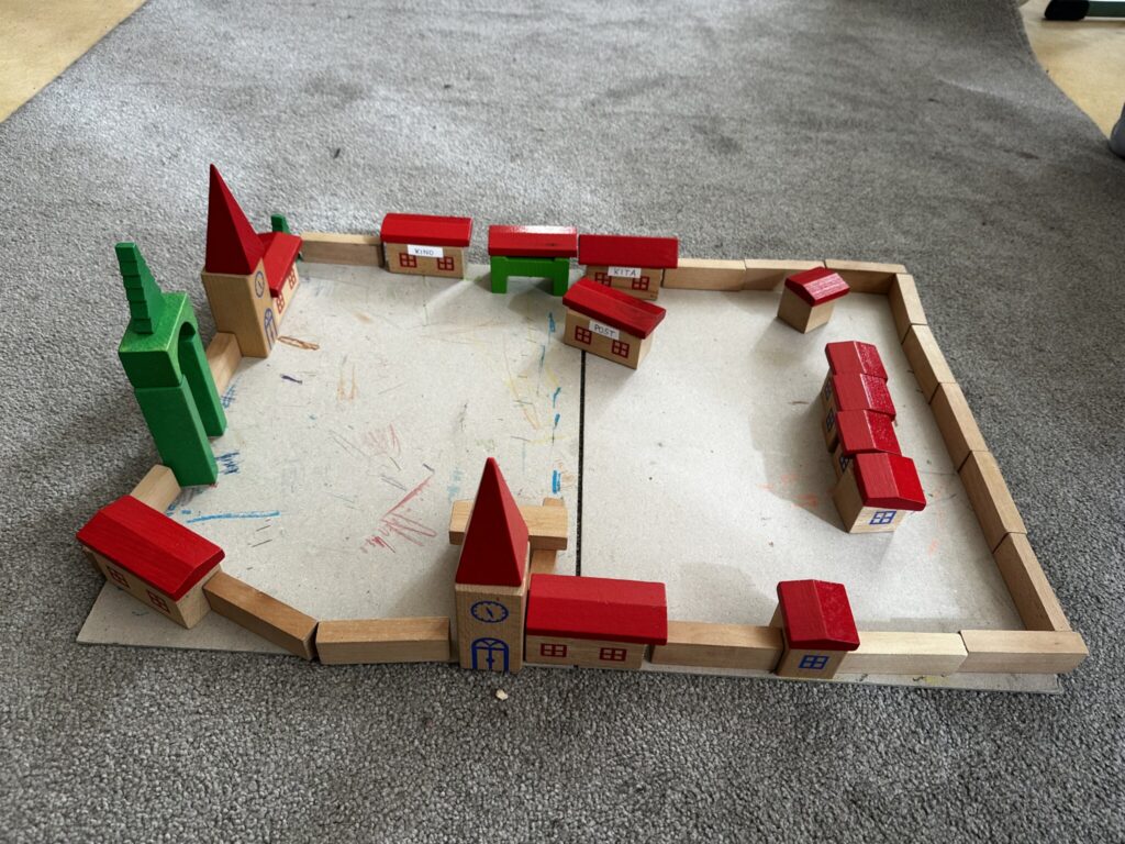 eine Stadt aus Bauklötzen