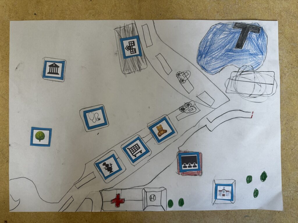 ein handgezeichneter Stadtplan
